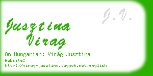 jusztina virag business card