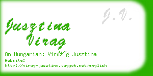 jusztina virag business card
